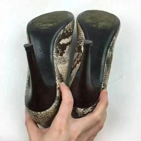 Calvin Klein Heels fionn 8.5 Leather Snake print - Picture 5 of 8